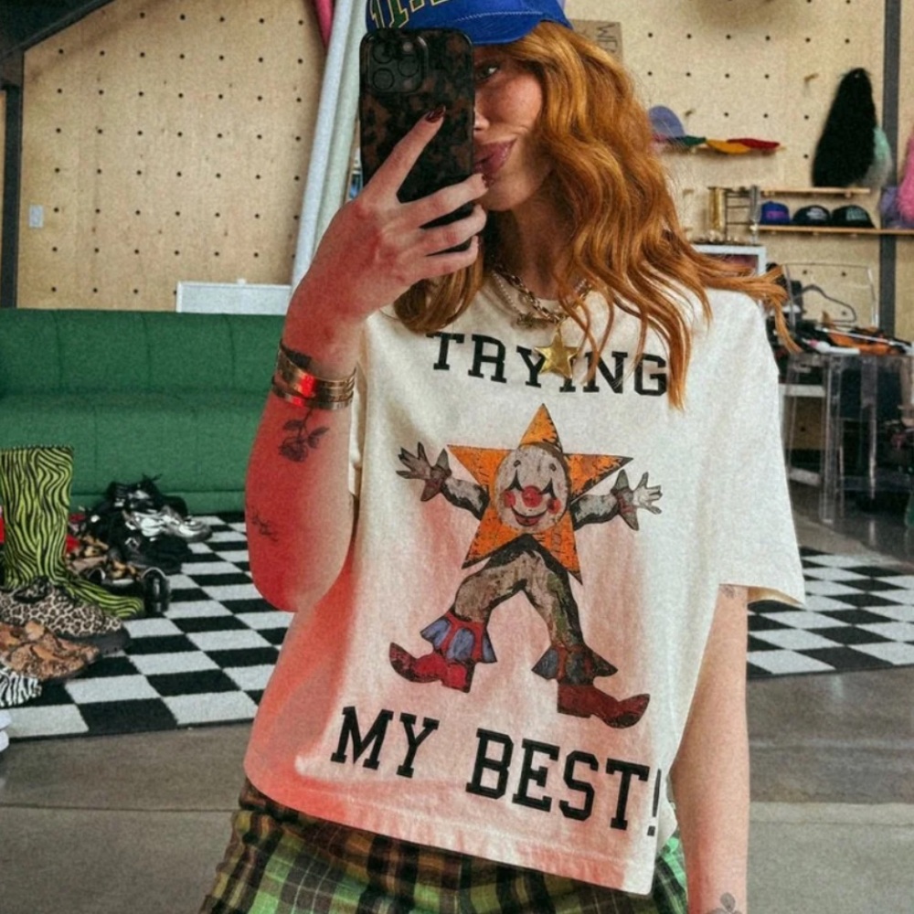 Dressed in LALA Trying My Best Boxy Tee